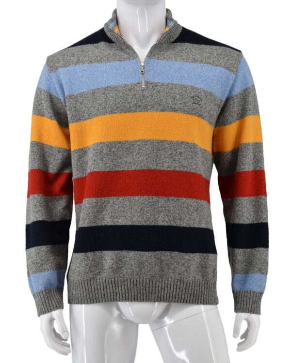 PAUL & SHARK sweter męski gruby wełna golf L