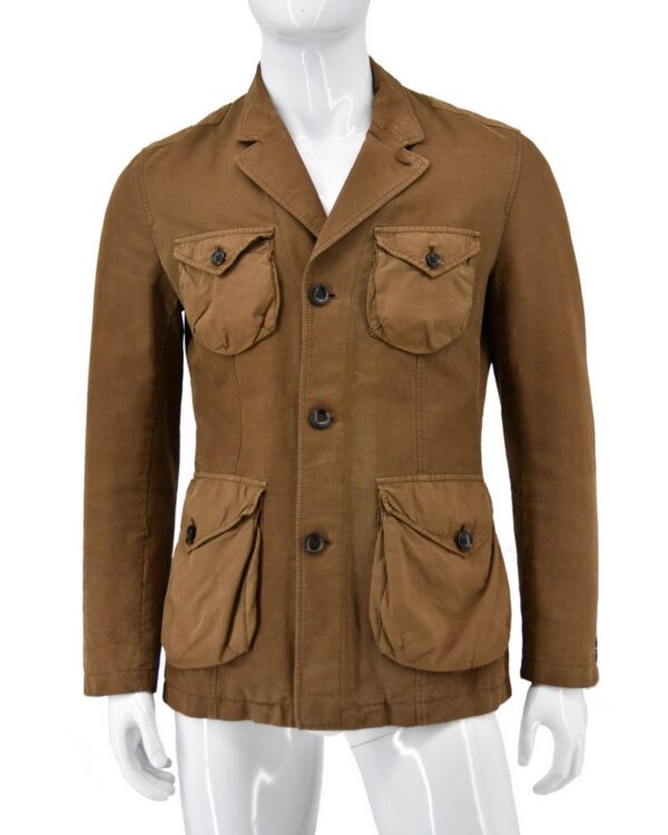 HUGO BOSS kurtka męska casual brązowa z kieszeniami 50