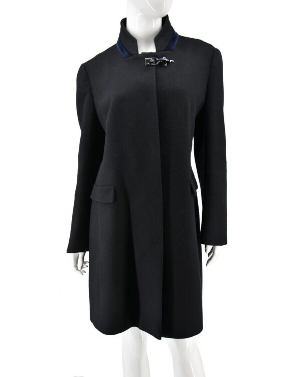 FAY płaszcz damski przejściowy z wełny czarny ciepły XXL