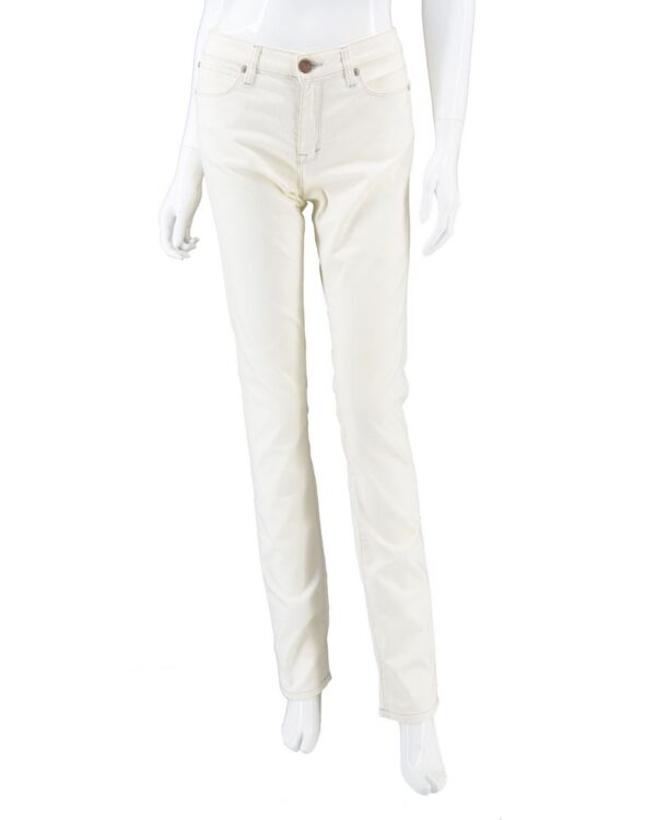 DKNY spodnie damskie jeansy kremowe ecru proste nogawki 29