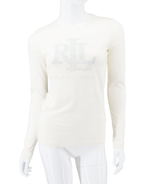 RALPH LAUREN bluzka damska ecru długi rękaw XS
