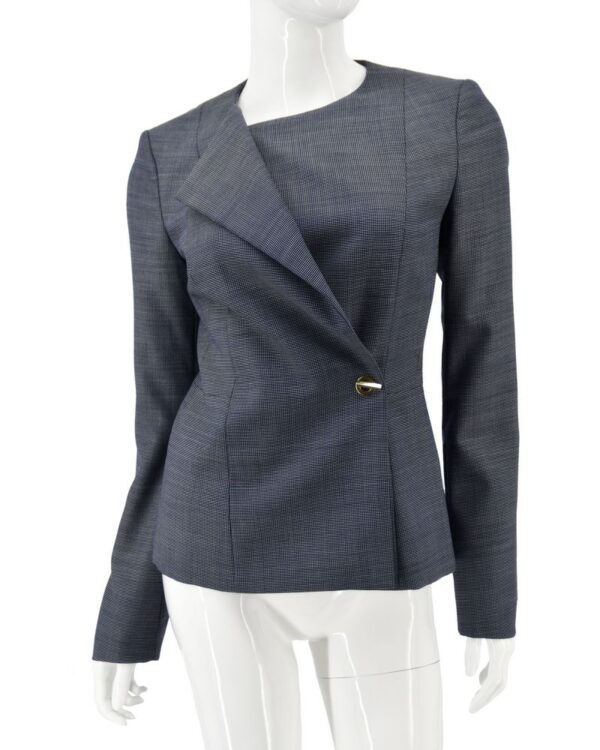 HUGO BOSS marynarka damska żakiet granatowa kratka 34
