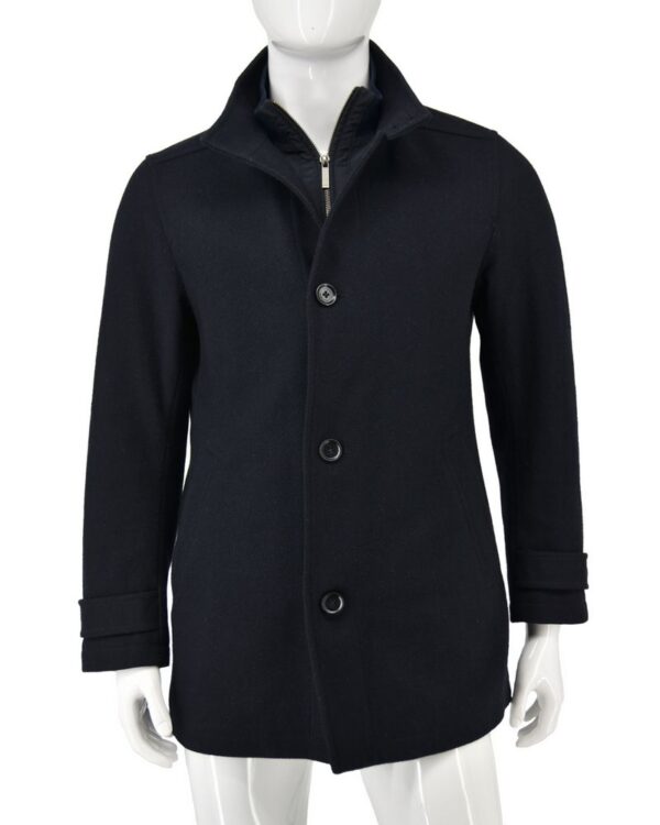 HUGO BOSS płaszcz męski czarny jesienny zimowy 48