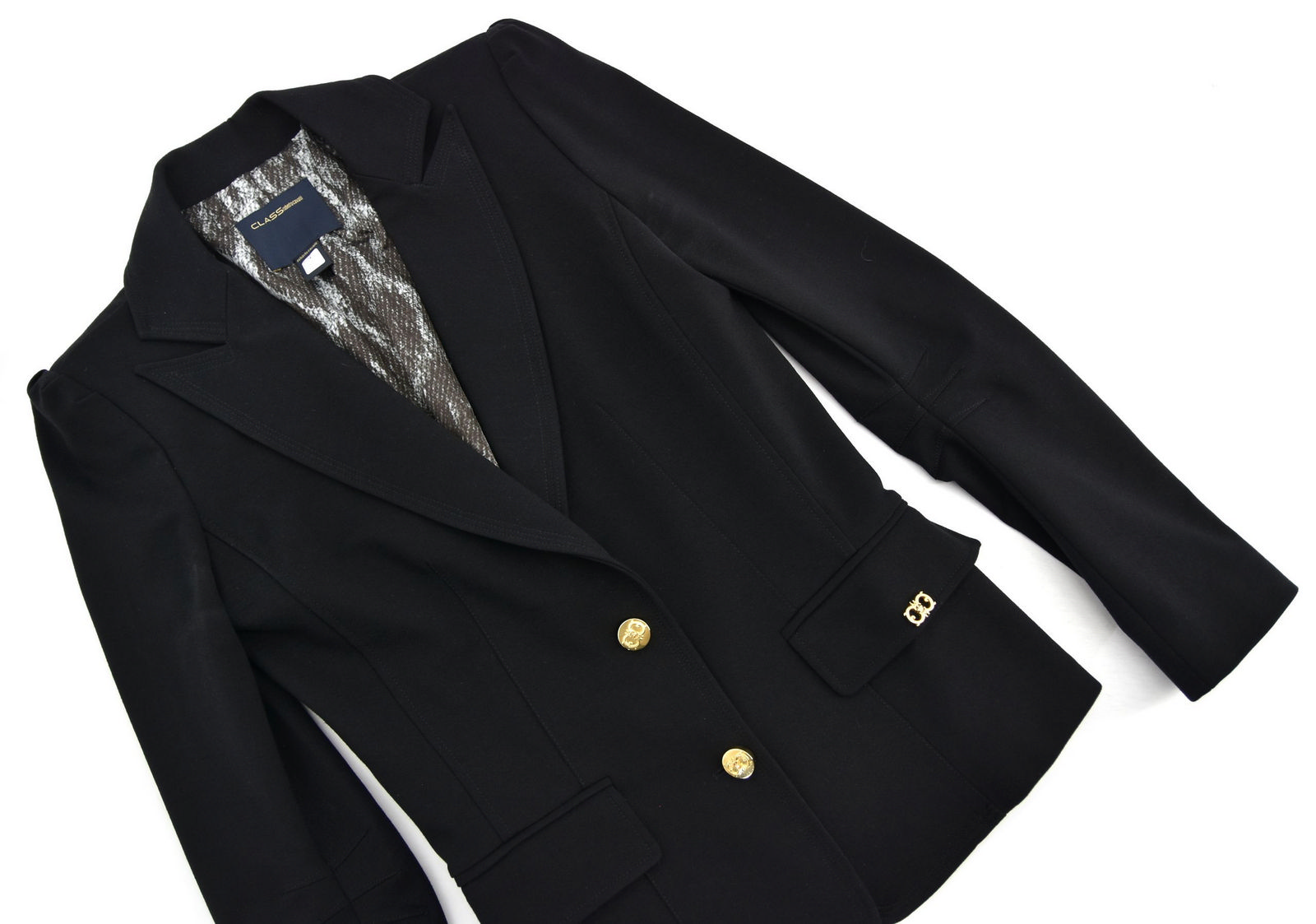 CLASS ROBERTO CAVALLI marynarka damska czarna 38 - obrazek 2