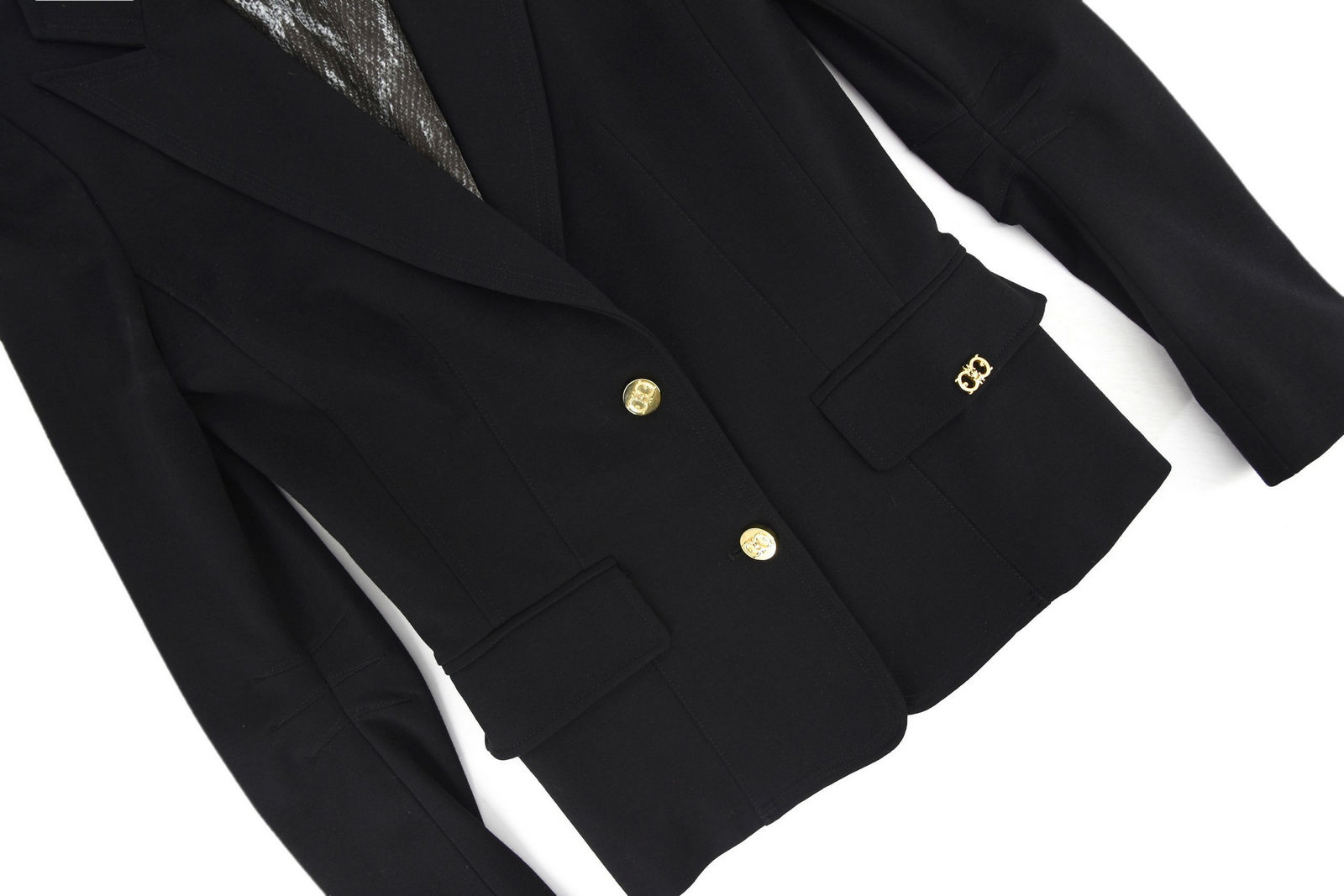 CLASS ROBERTO CAVALLI marynarka damska czarna 38 - obrazek 4