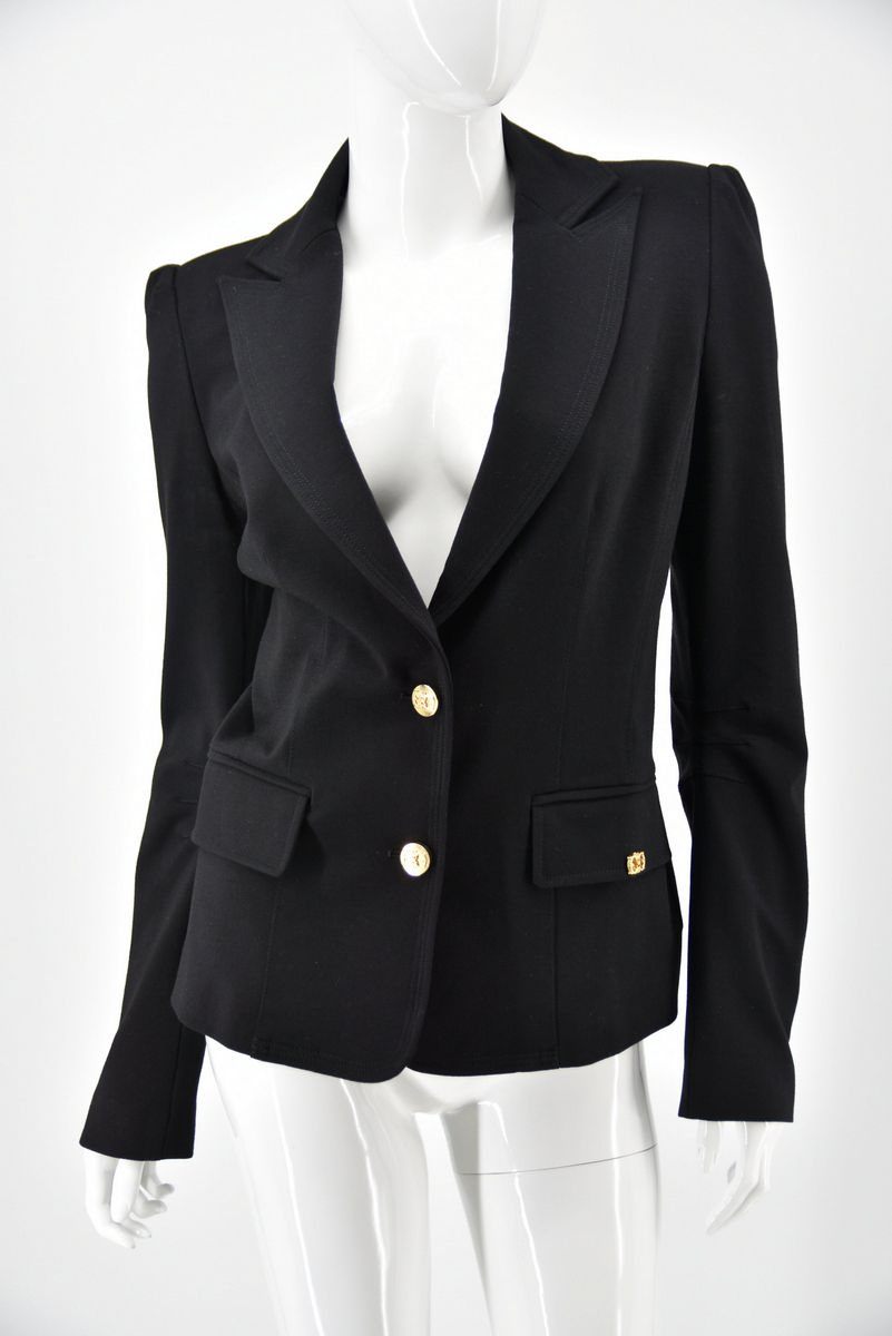 CLASS ROBERTO CAVALLI marynarka damska czarna 38 - obrazek 8
