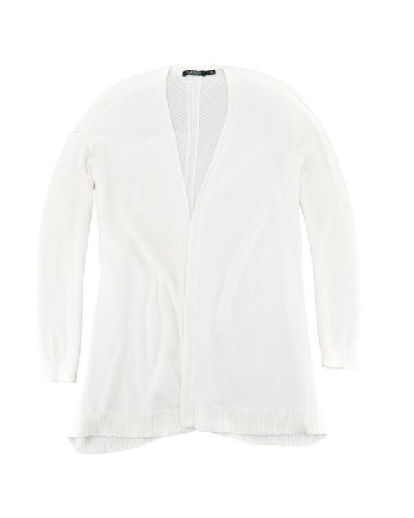 RALPH LAUREN kardigan damski sweter narzutka biały M