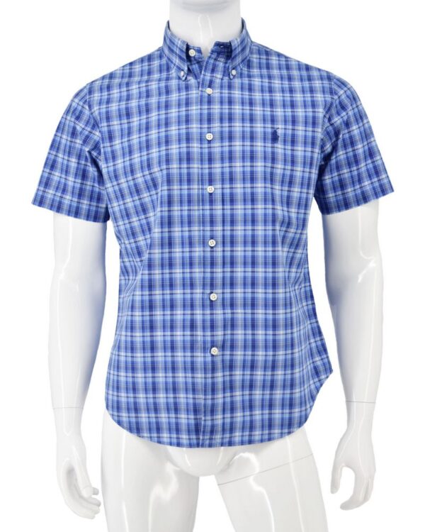 RALPH LAUREN koszula męska krótki rękaw kratka M