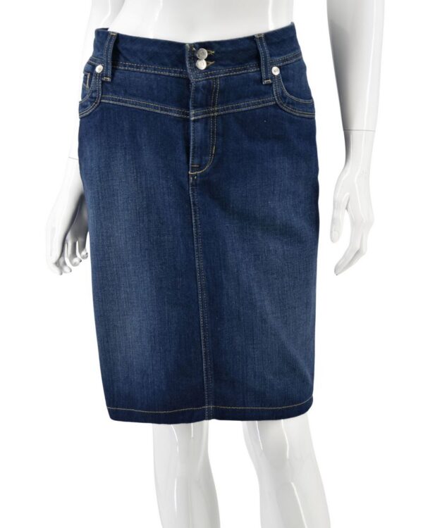 BOGNER spódnica jeansowa prosta granatowa 40