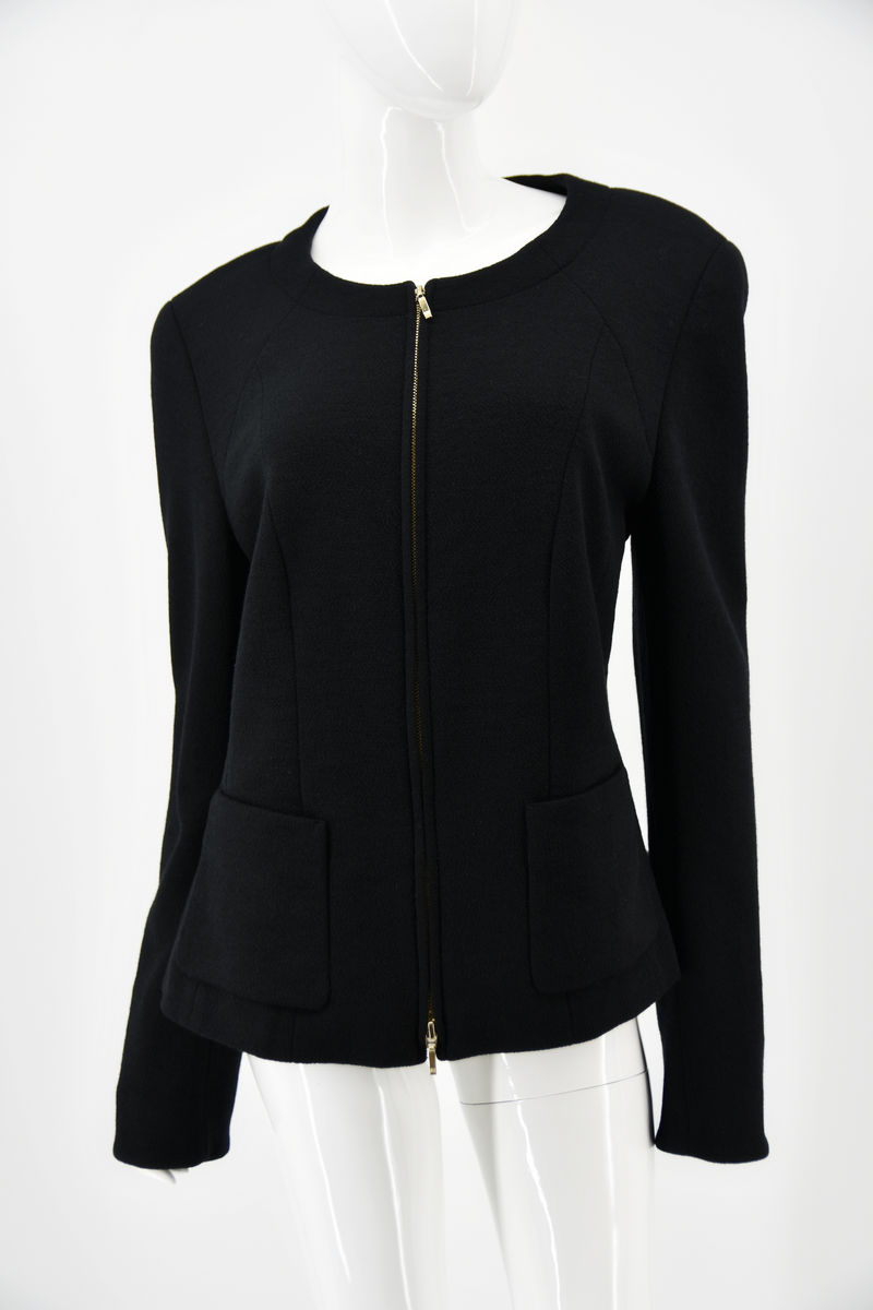 ESCADA żakiet damski czarny elegancki 44 - obrazek 7