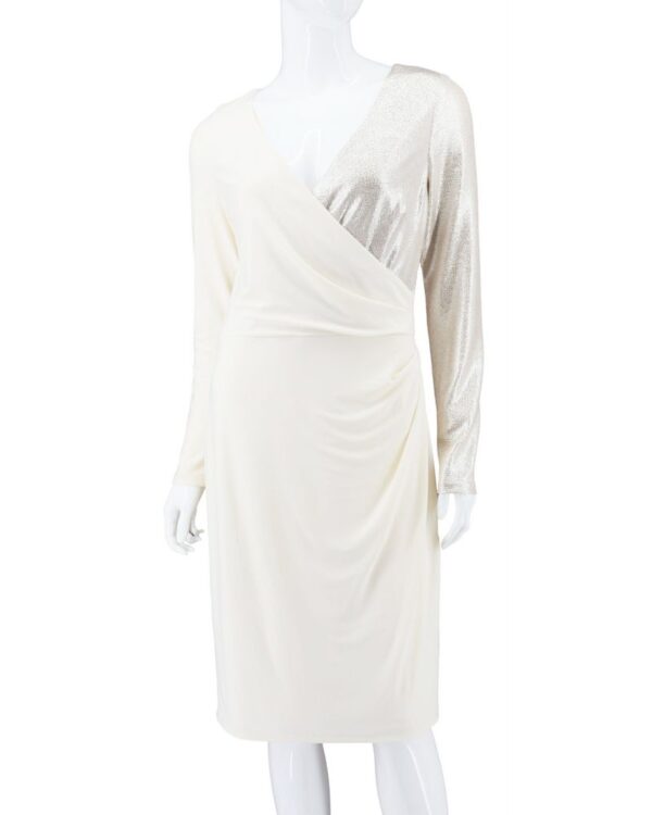 RALPH LAUREN sukienka damska ecru wieczorowa midi 38