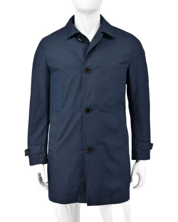 HUGO BOSS płaszcz męski trencz z podpinką granatowy 48