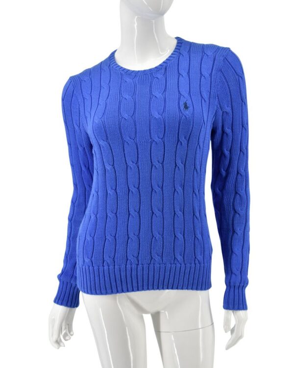 RALPH LAUREN sweter damski niebieski bawełniany S