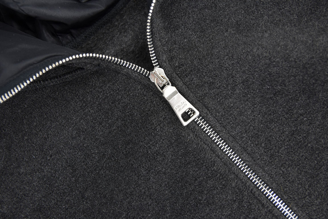 PRADA bluza polarowa kurtka z kapturem sportowa M - obrazek 4