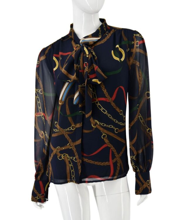 RALPH LAUREN bluzka damska cienka jeździecki motyw XL