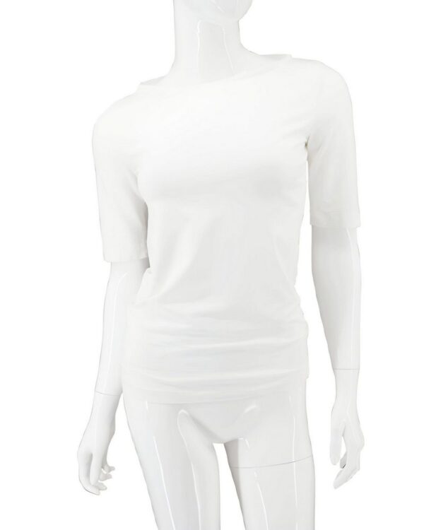 BRUNELLO CUCINELLI bluzka damska biała krótki rękaw S