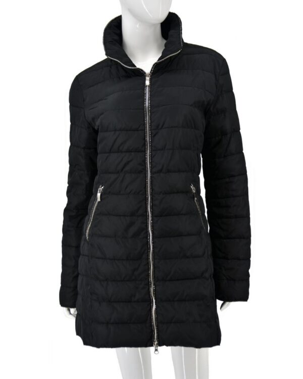 ARMANI JEANS płaszcz damski pikowany kurtka ciepły czarny 40