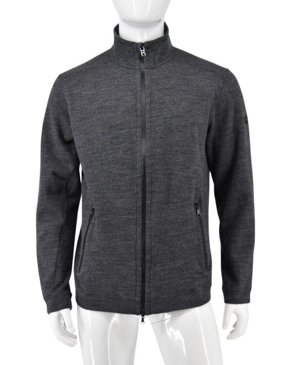 BOGNER sweter męski grafitowy rozpinany półgolf XXL