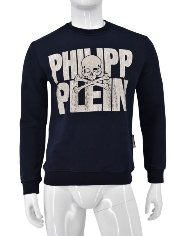 PHILIPP PLEIN bluza męska granatowa casual sportowa L