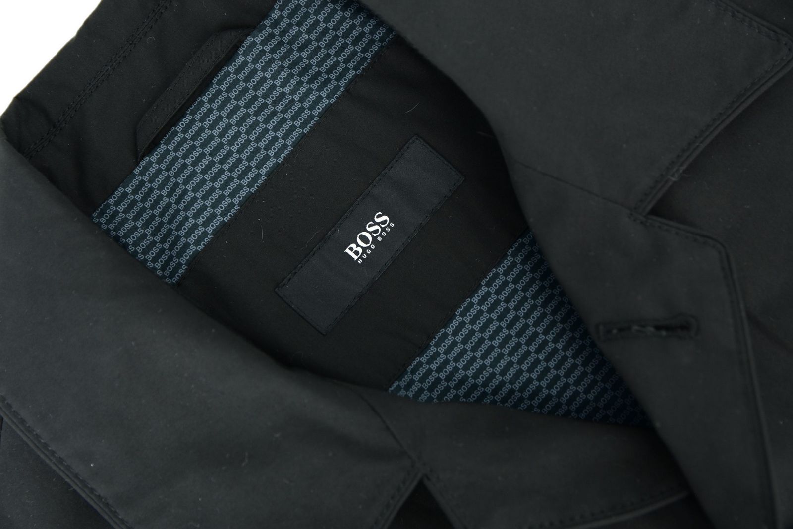 HUGO BOSS płaszcz męski lekki czarny wiosenny jesienny 50 - obrazek 3