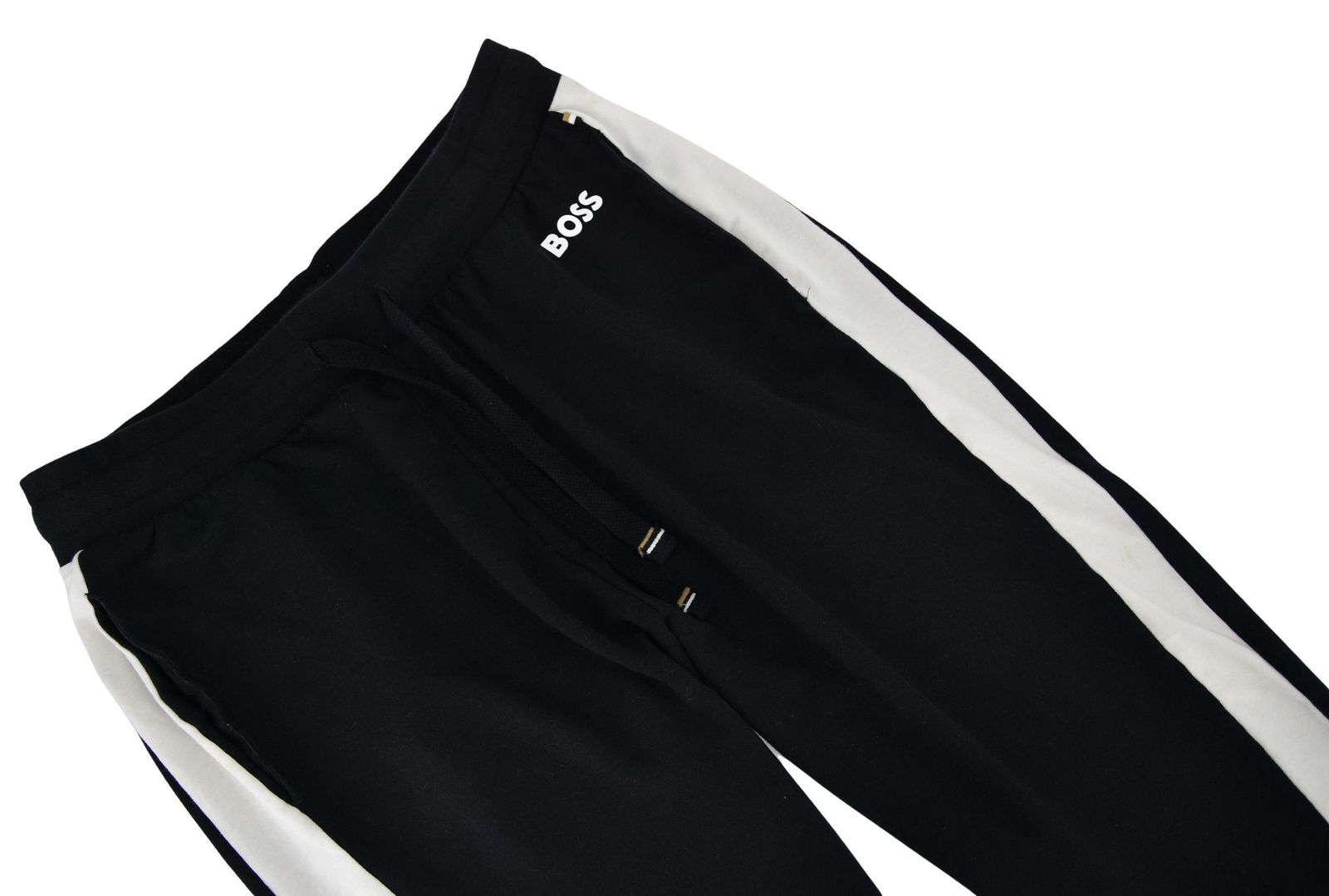 HUGO BOSS spodnie męskie dresowe czarne z lampasami L - obrazek 2