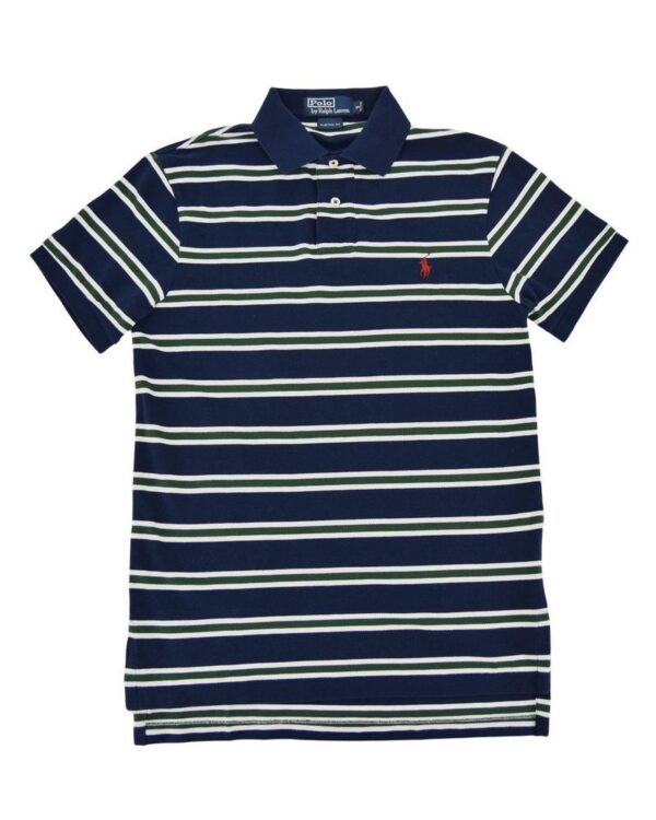 RALPH LAUREN koszulka polo męska granatowa w paski S