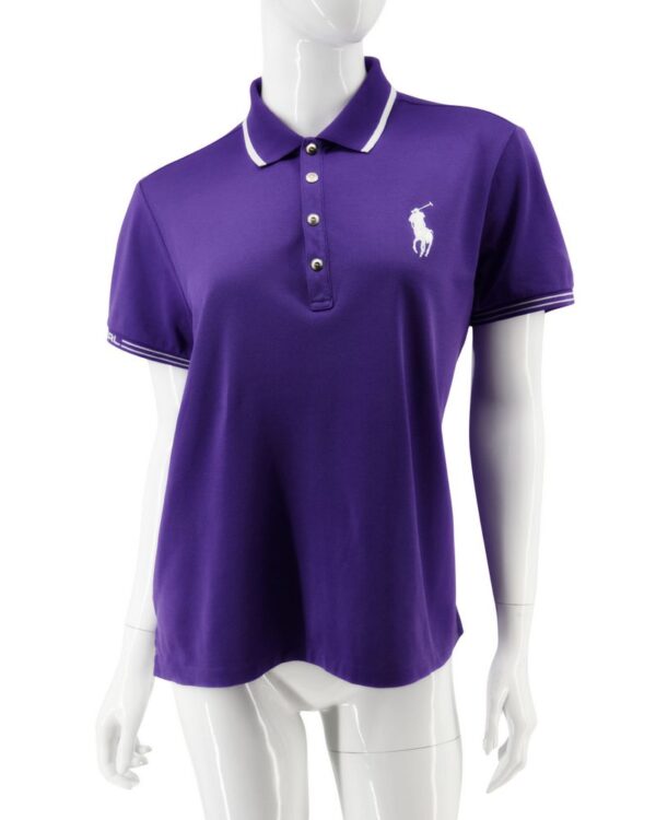 RALPH LAUREN GOLF koszulka polo damska fioletowa XL