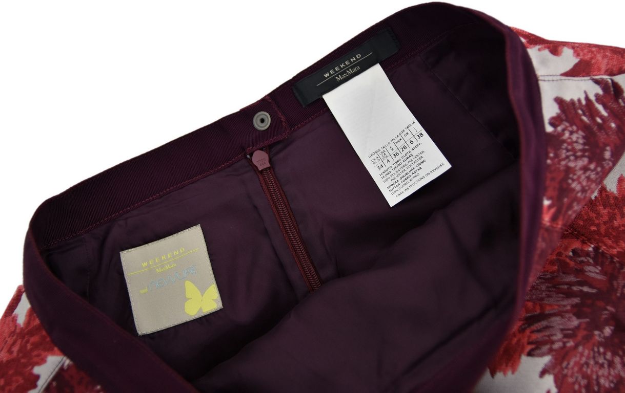 WEEKEND MAX MARA spódnica rozkloszowana w kwiaty 34 - obrazek 4
