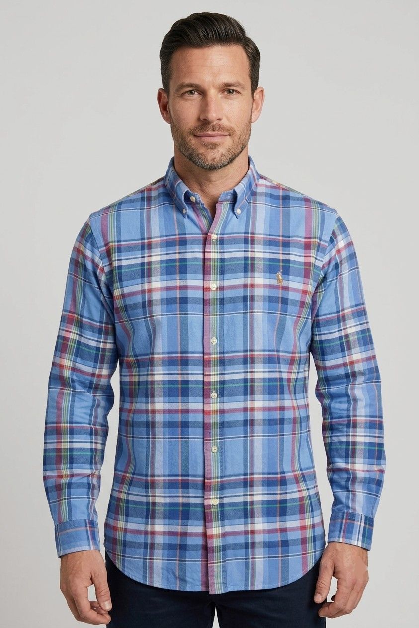 RALPH LAUREN koszula męska kratka CUSTOM FIT XXL - obrazek 7