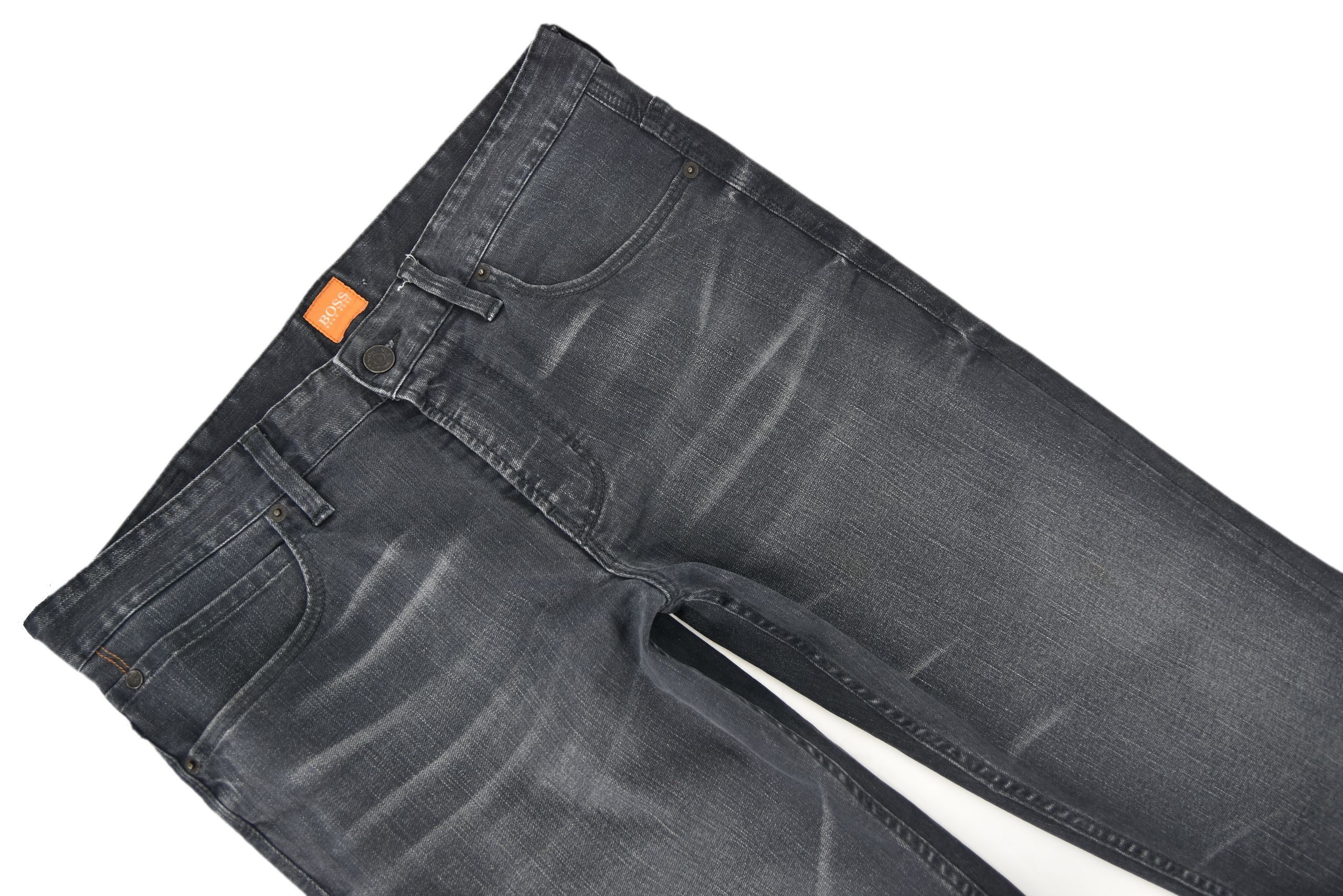HUGO BOSS spodnie męskie jeansy ciemnoszare 32/34 - obrazek 2