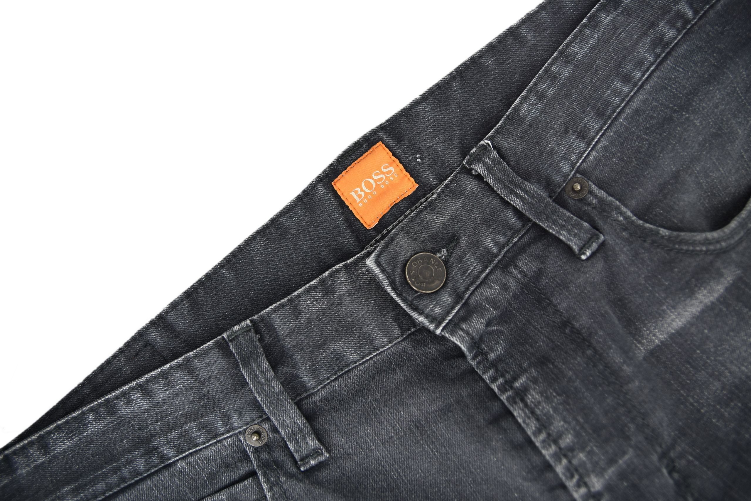 HUGO BOSS spodnie męskie jeansy ciemnoszare 32/34 - obrazek 3
