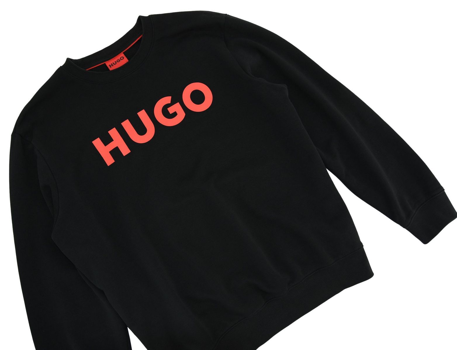 HUGO BOSS bluza męska czarna logo bawełniana sportowa XL - obrazek 2