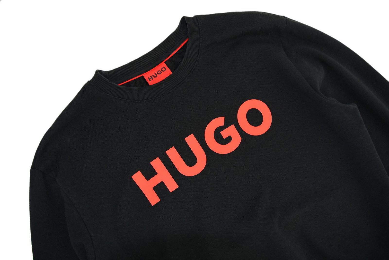HUGO BOSS bluza męska czarna logo bawełniana sportowa XL - obrazek 3