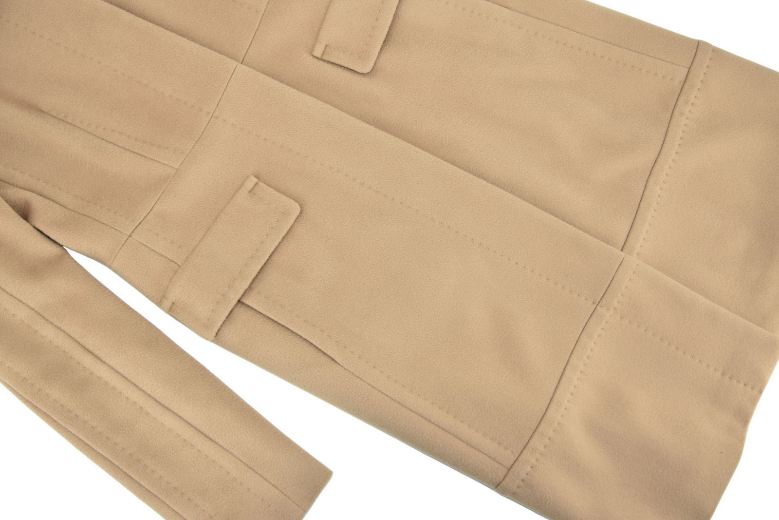 WEEKEND MAX MARA płaszcz damski beżowy wełniany 38 - obrazek 3