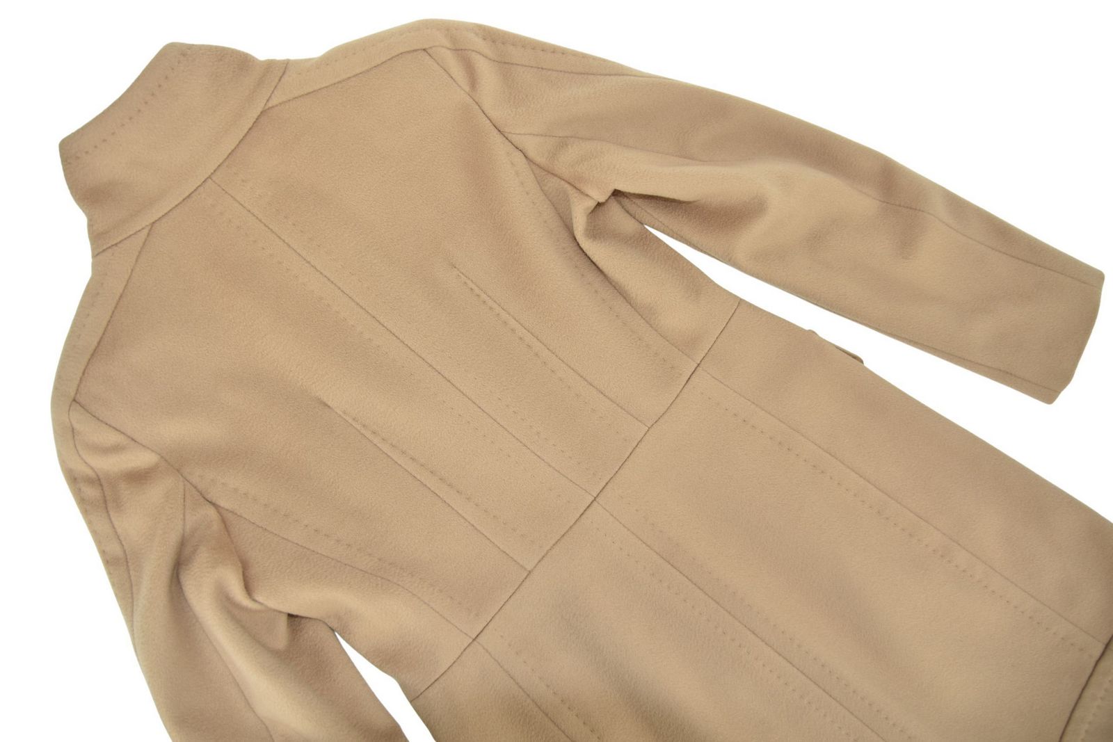 WEEKEND MAX MARA płaszcz damski beżowy wełniany 38 - obrazek 8