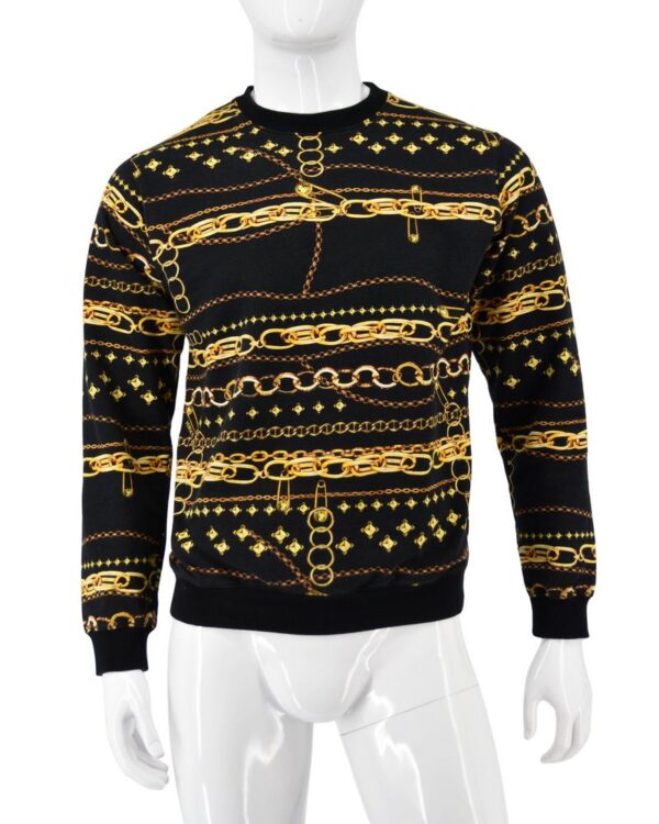 VERSUS VERSACE bluza męska z wzorem casual bawełna M