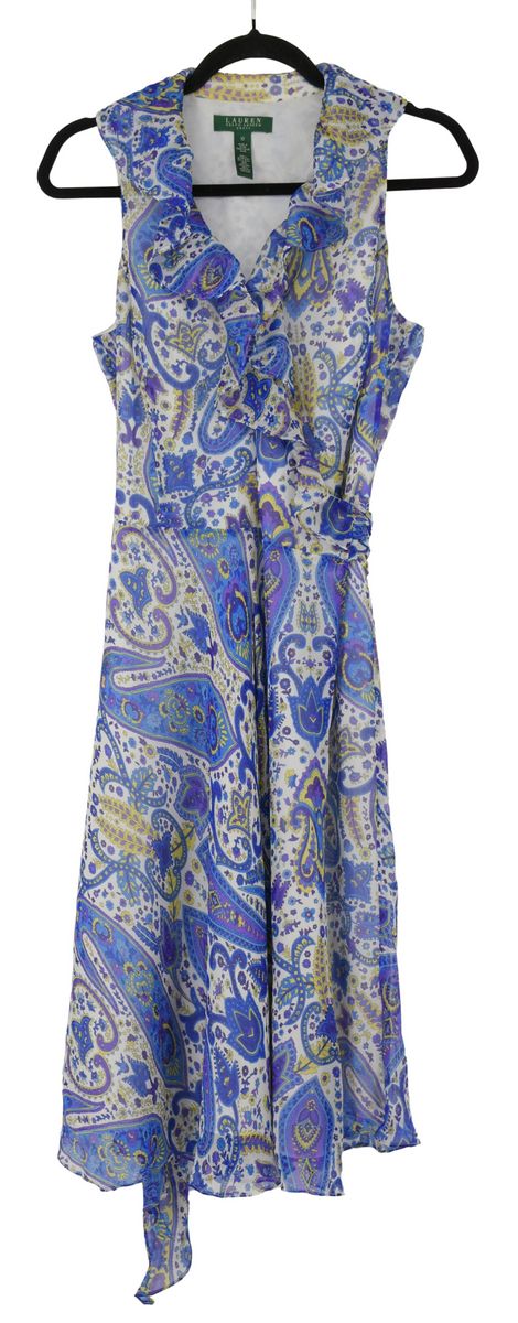 RALPH LAUREN sukienka damska jedwabna boho midi 40 - obrazek 4