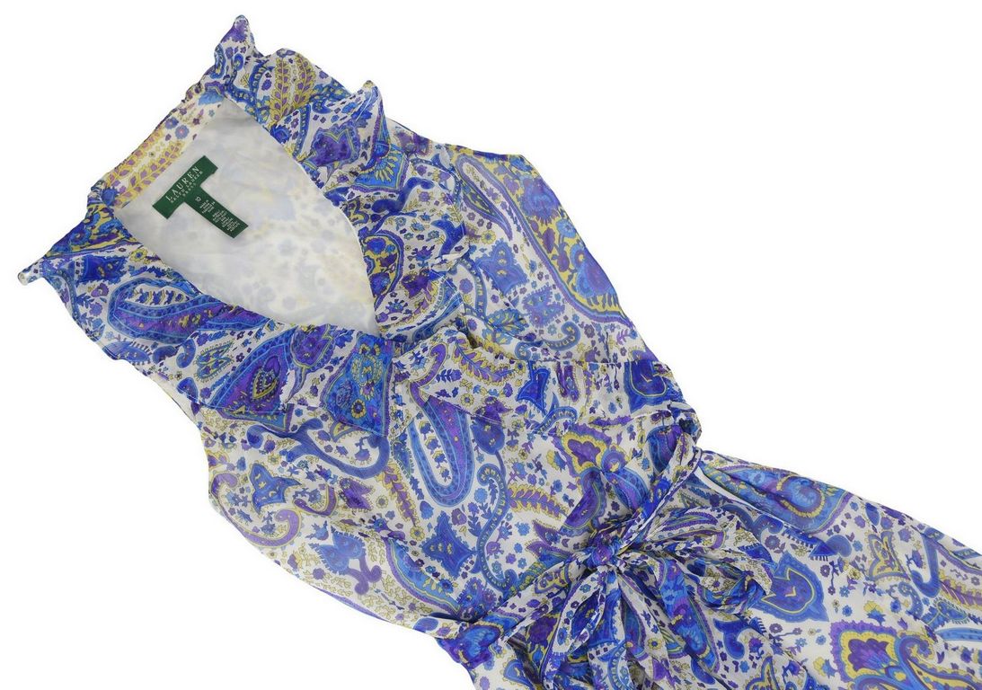 RALPH LAUREN sukienka damska jedwabna boho midi 40 - obrazek 2