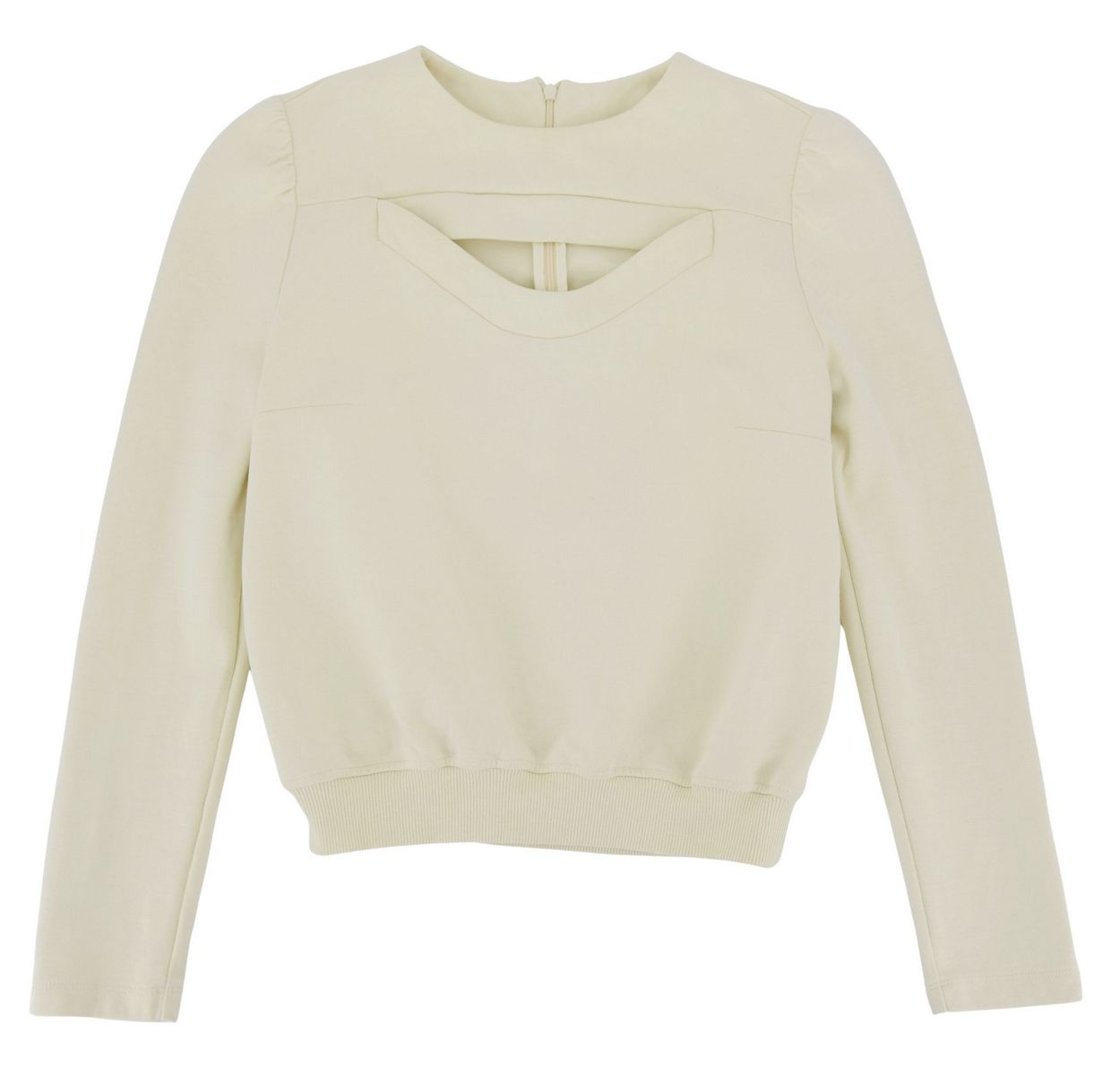 CARVEN bluza damska kremowa gładka bawełniana S - obrazek 4