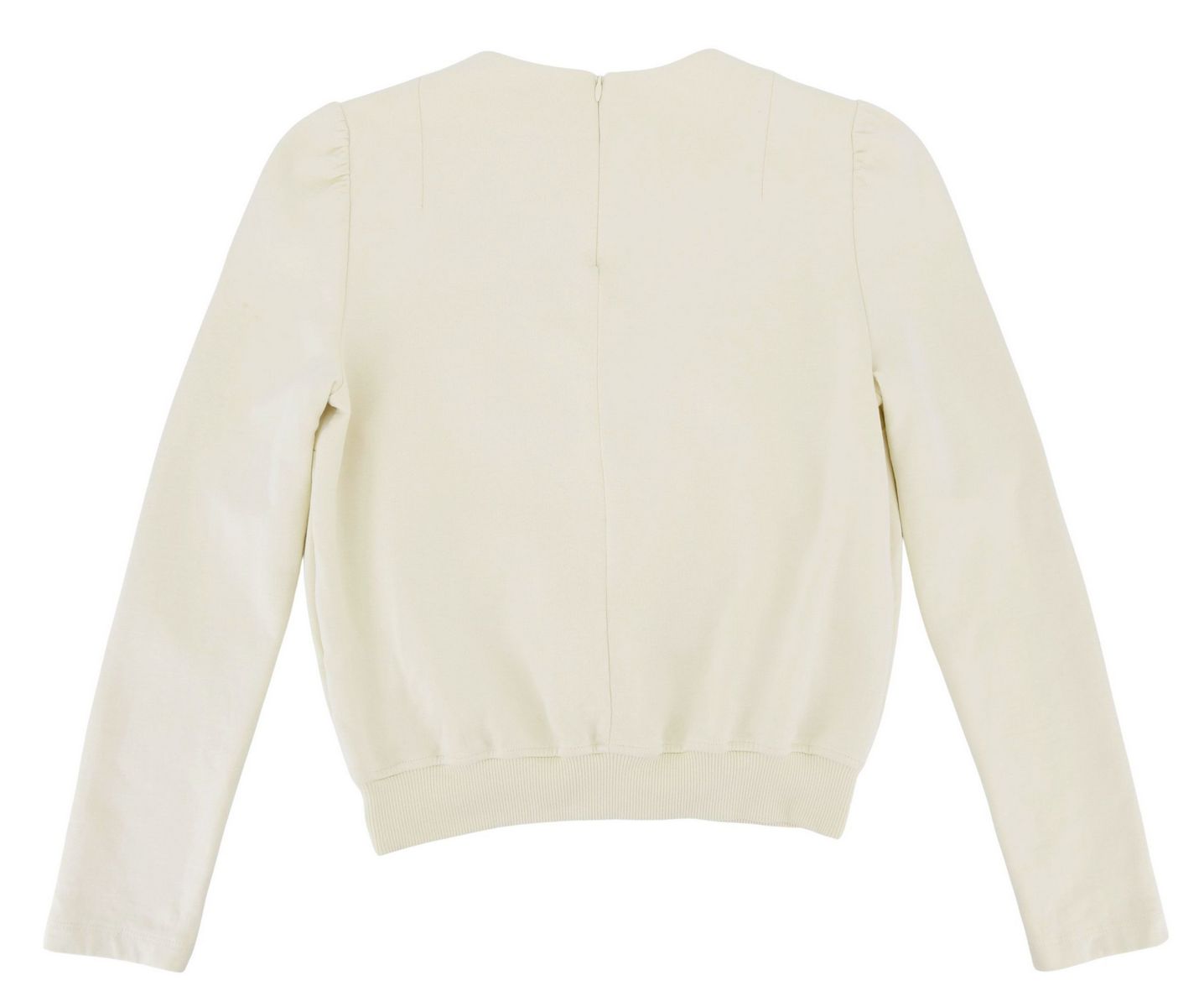 CARVEN bluza damska kremowa gładka bawełniana S - obrazek 5