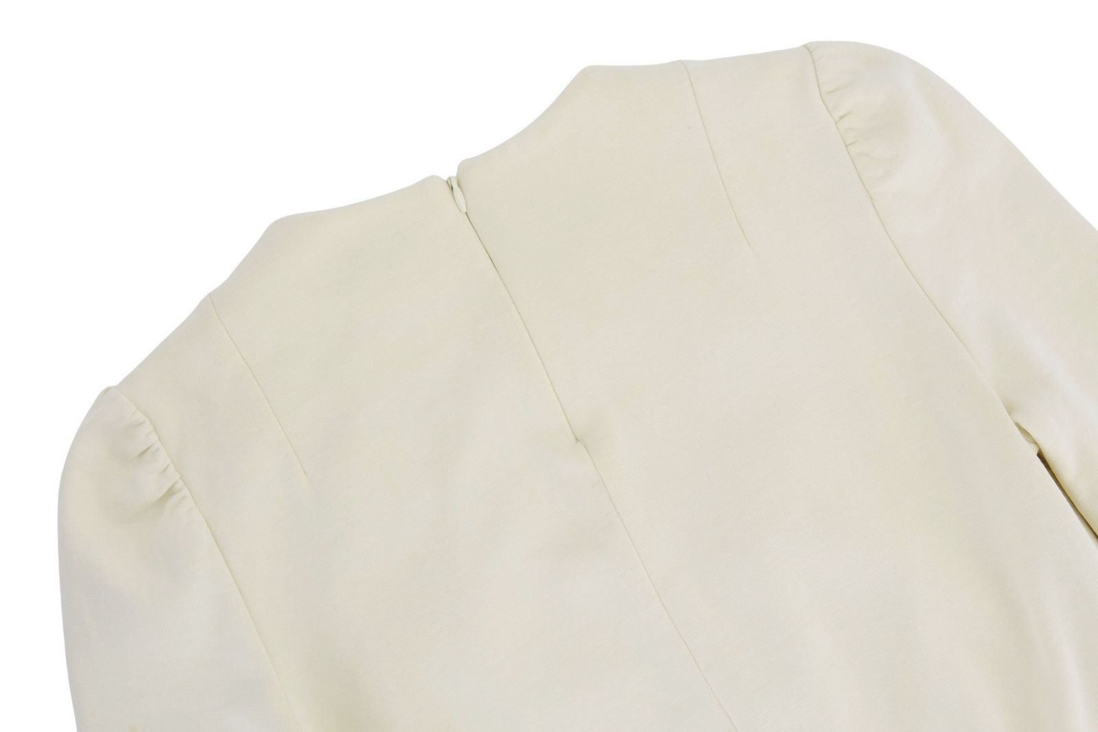 CARVEN bluza damska kremowa gładka bawełniana S - obrazek 6
