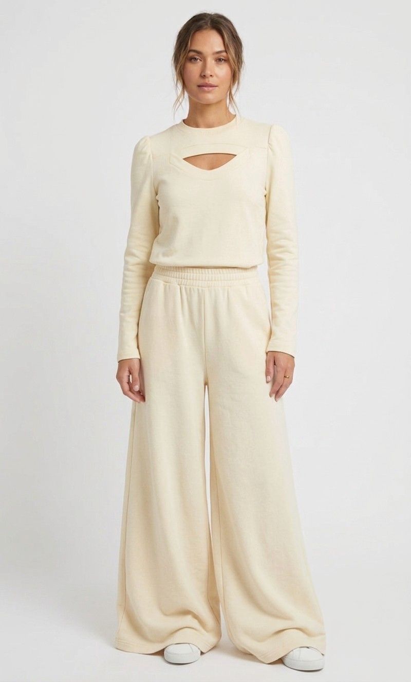 CARVEN bluza damska kremowa gładka bawełniana S - obrazek 7