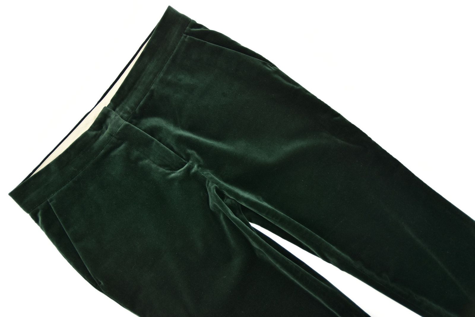 MAX MARA STUDIO spodnie damskie welurowe zieleń 36 - obrazek 2