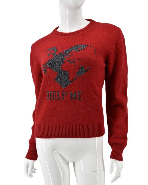 ALBERTA FERRETTI sweter damski kaszmirowy czerwony 38