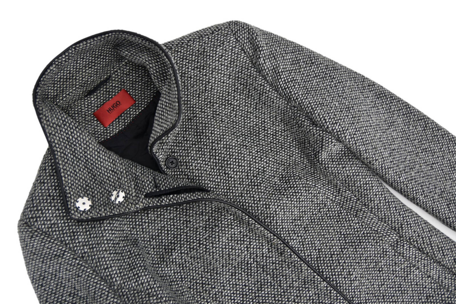 HUGO BOSS płaszcz damski melanż ciepły przejściowy 42 - obrazek 4